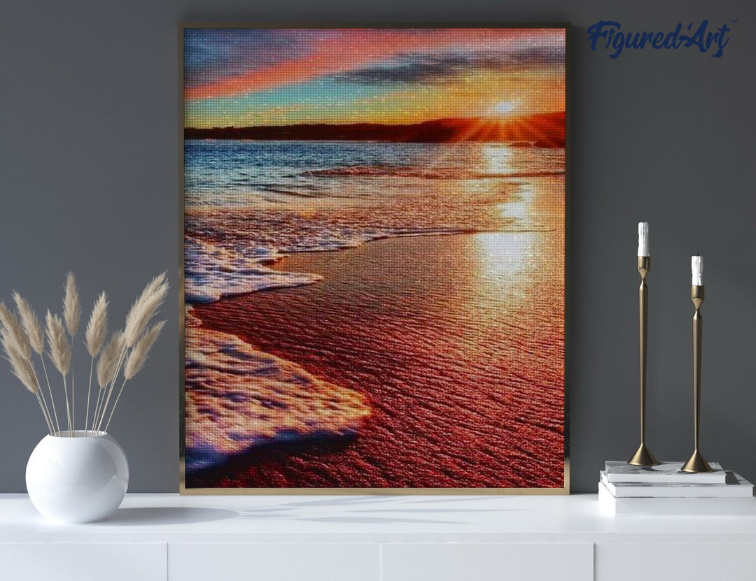 Diamond Painting 40x50 gerollte Leinwand Figured’Art Meeresschaum - Kidis Art