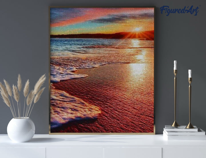 Diamond Painting 40x50 gerollte Leinwand Figured’Art Meeresschaum - Kidis Art