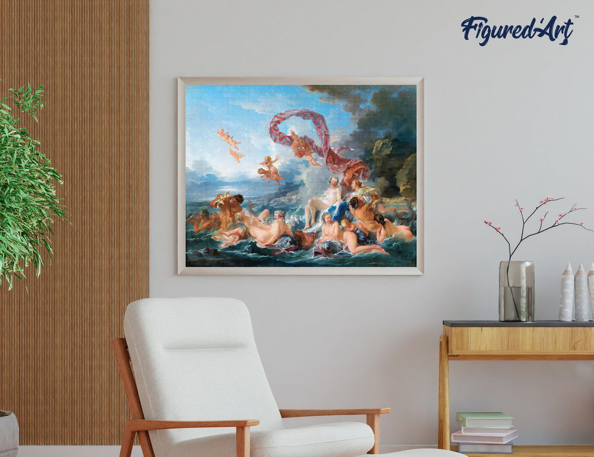 Diamond Painting 40x50 auf Keilrahmen gespannt Figured’Art Der Triumph der Venus – François Boucher – 40 x 50 cm auf Keilrahmen gespannt - Kidis Art