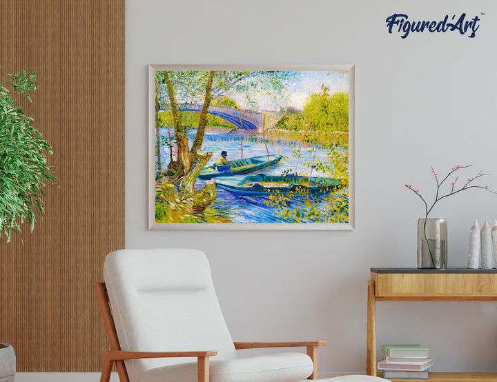 Diamond Painting 40x50 gerollte Leinwand Figured’Art Pont de Clichy – Van Gogh - Kidis Art