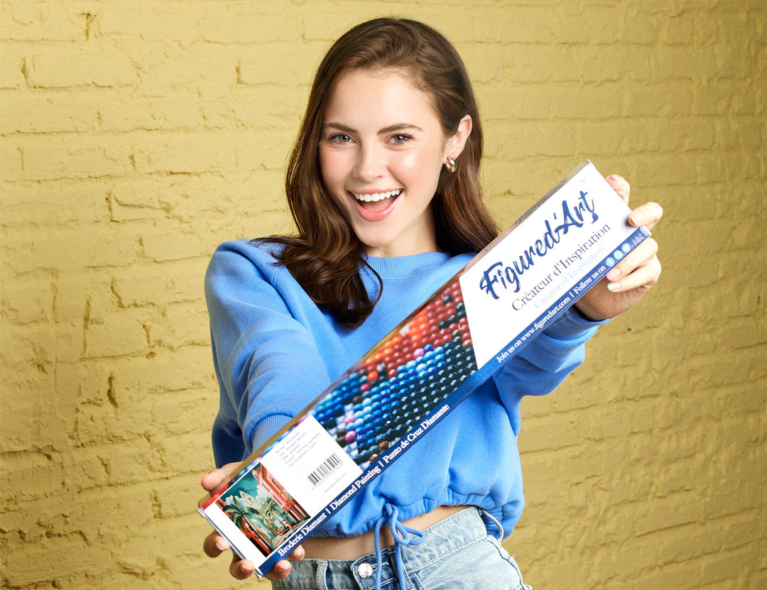 Diamond Painting 40x50 gerollte Leinwand Figured’Art Art-Déco-Kuba - Kidis Art