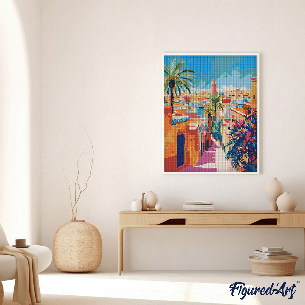 Diamond Painting 40x50 gerollte Leinwand Figured’Art Marrakesch - Kidis Art