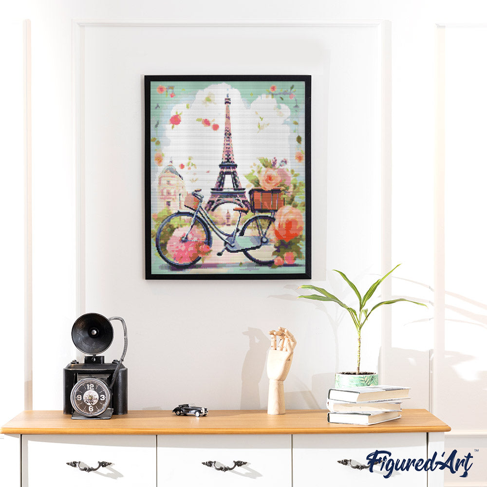 Diamond Painting 40x50 gerollte Leinwand Figured’Art Paris in voller Blüte - Kidis Art