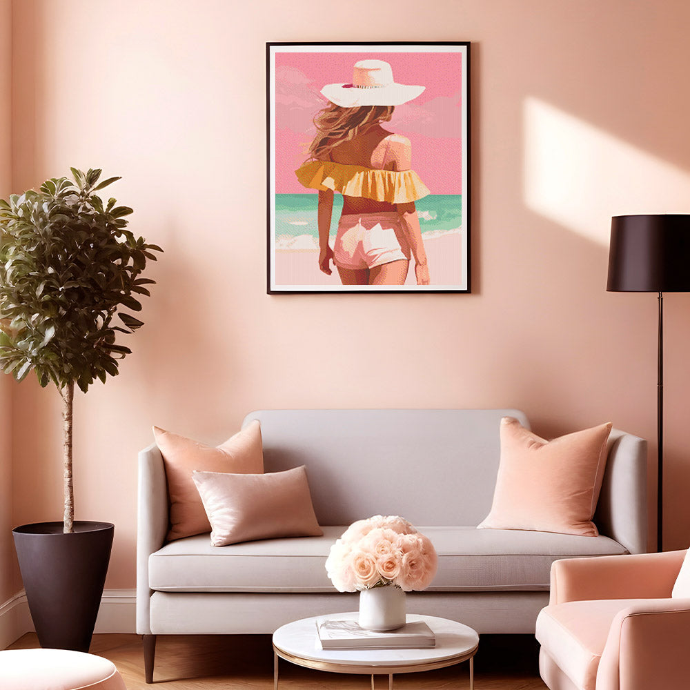 Diamond Painting 40x50 gerollte Leinwand Figured’Art Schönheit am Meer - Kidis Art
