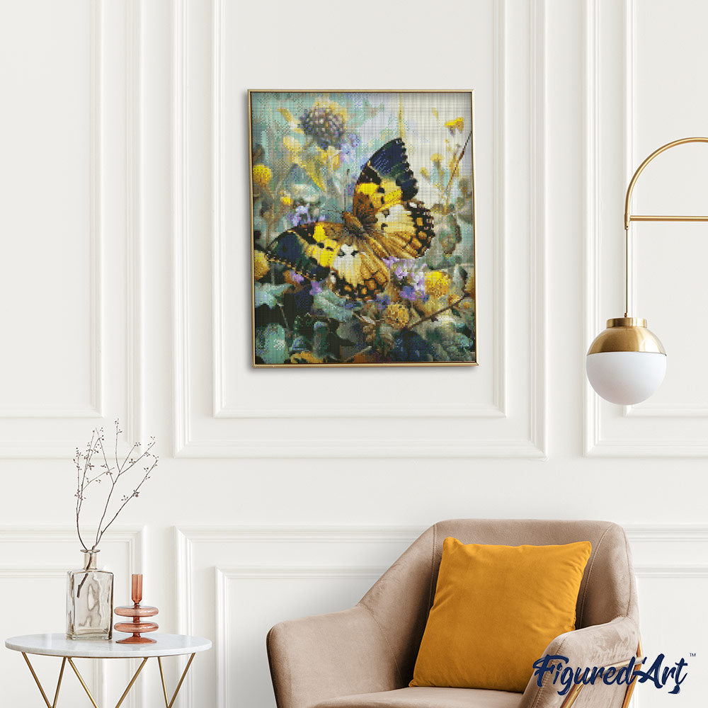 Diamond Painting 40x50 gerollte Leinwand Figured’Art Schmetterling Janetta Forester - Kidis Art