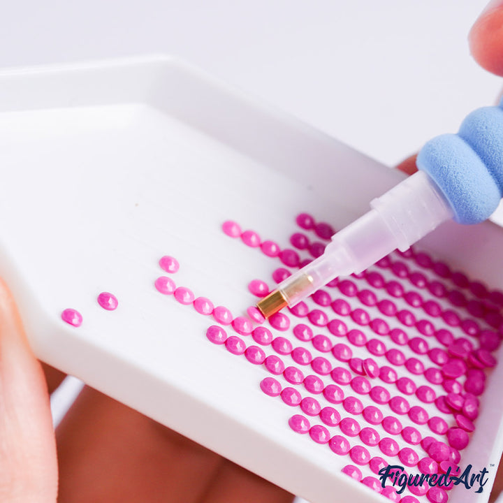 Mini Diamond Painting 25 x 25 cm ohne Keilrahmen Santorini Sonnenuntergang - Kidis Art