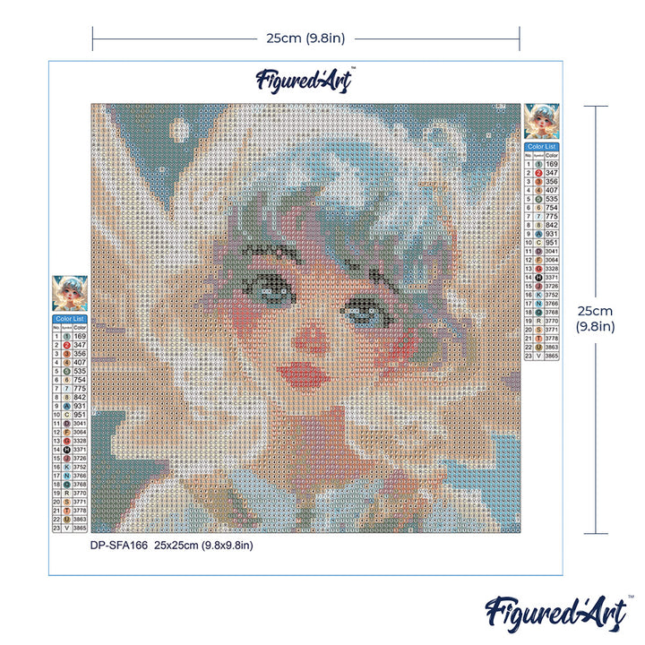 Mini Diamond Painting 25 x 25 cm ohne Keilrahmen Süsser Kleiner Engel - Kidis Art