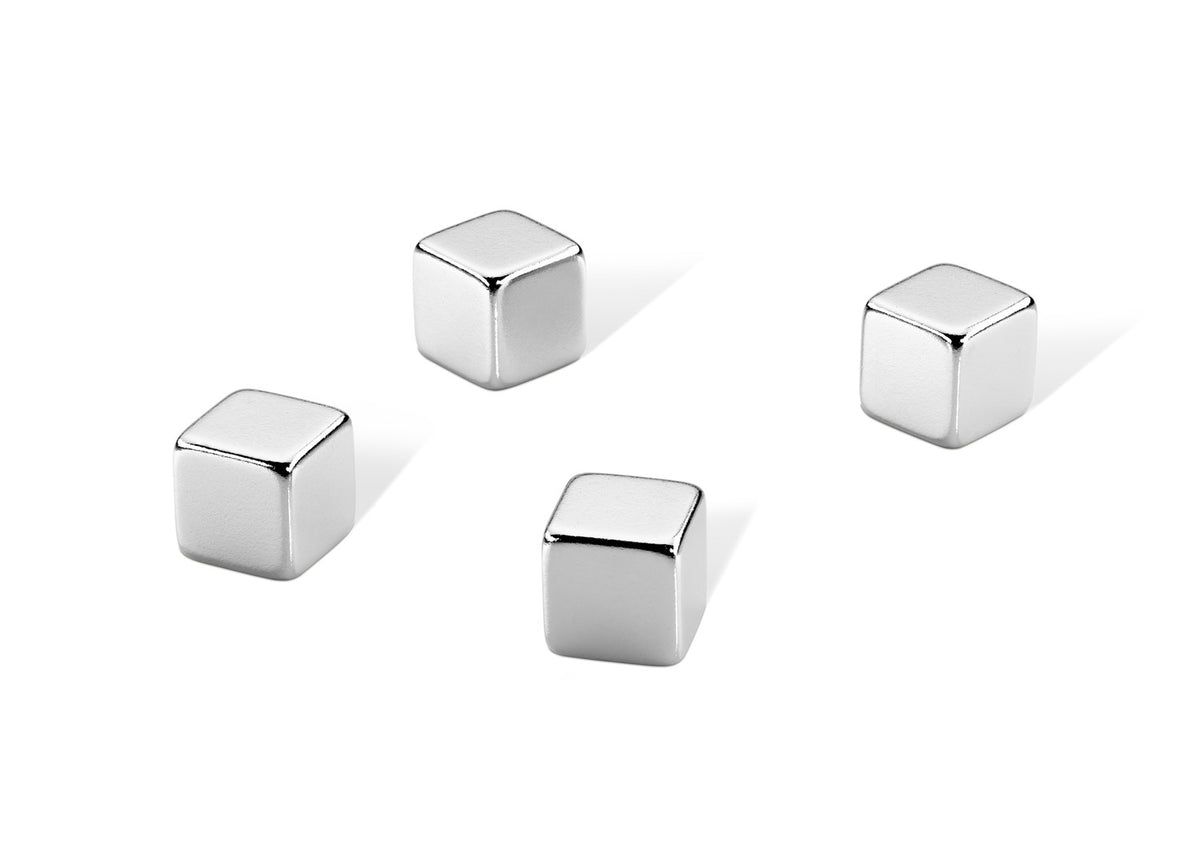Starker Megadym Kraftmagnet DAHLE 95900 CUBE Silber