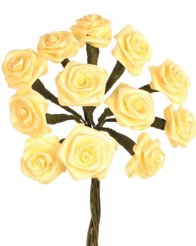 Diorröschen 12 Blüten gelb, SB-Ausführung - Kidis Art