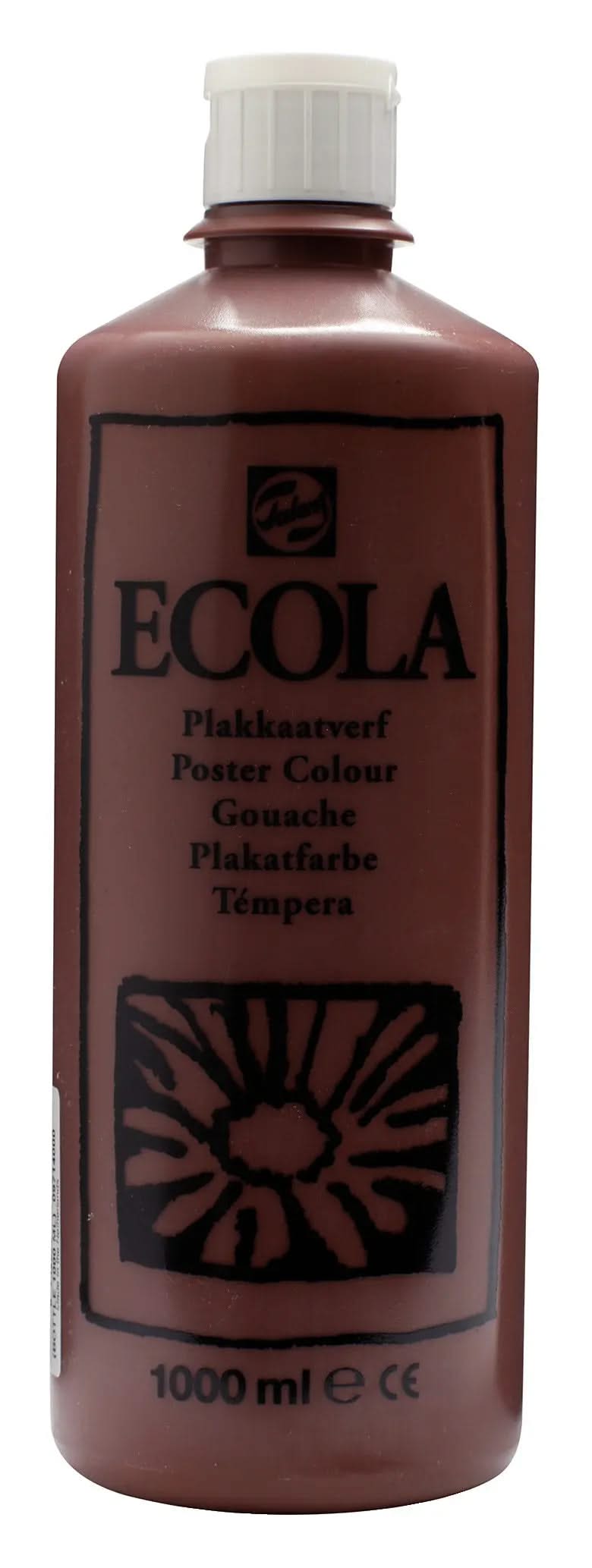 Ecola Plakatfarbe Flasche 1000 ml Braun 400 - Kidis Art