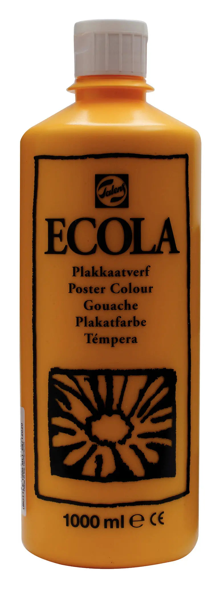 Ecola Plakatfarbe Flasche 1000 ml Dunkelgelb 202