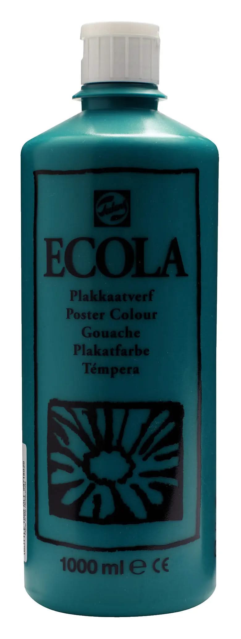 Ecola Plakatfarbe Flasche 1000 ml Dunkelgrün 602 - Kidis Art