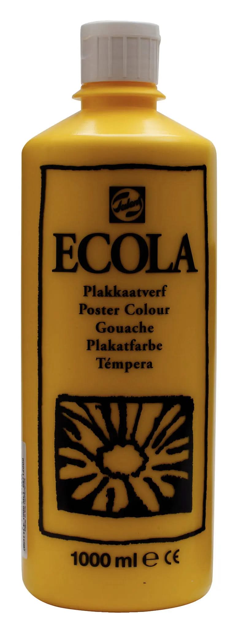 Ecola Plakatfarbe Flasche 1000 ml Gelb 200 - Kidis Art