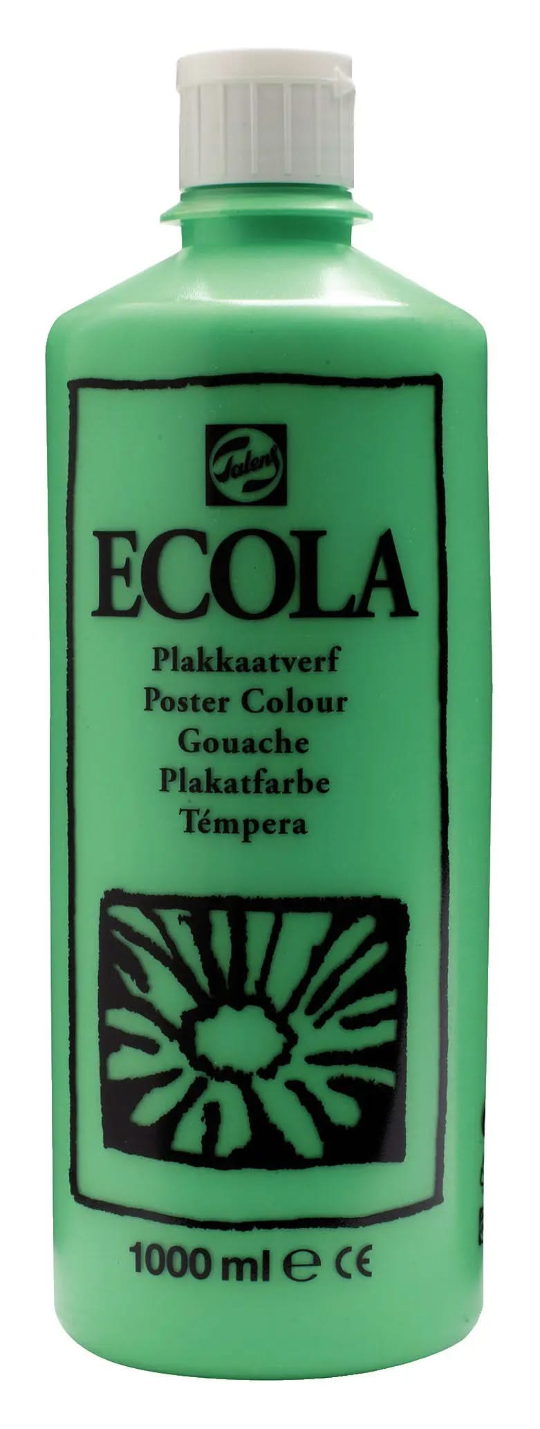 Ecola Plakatfarbe Flasche 1000 ml Hellgrün 601 - Kidis Art
