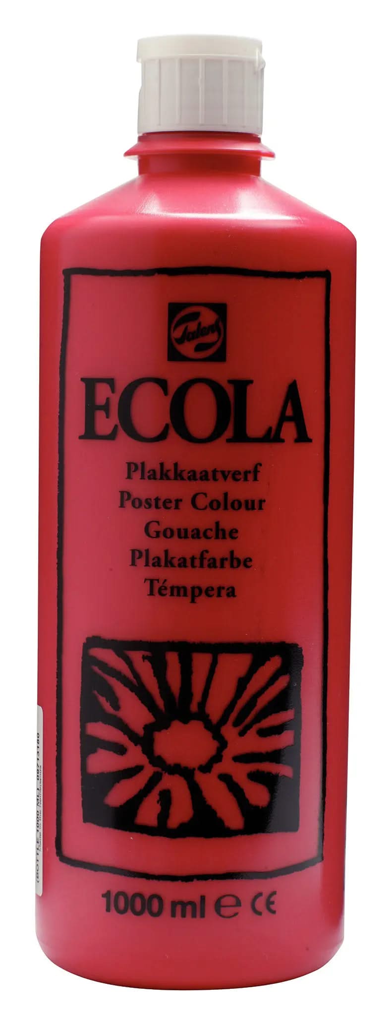 Ecola Plakatfarbe Flasche 1000 ml Karmin 318 - Kidis Art