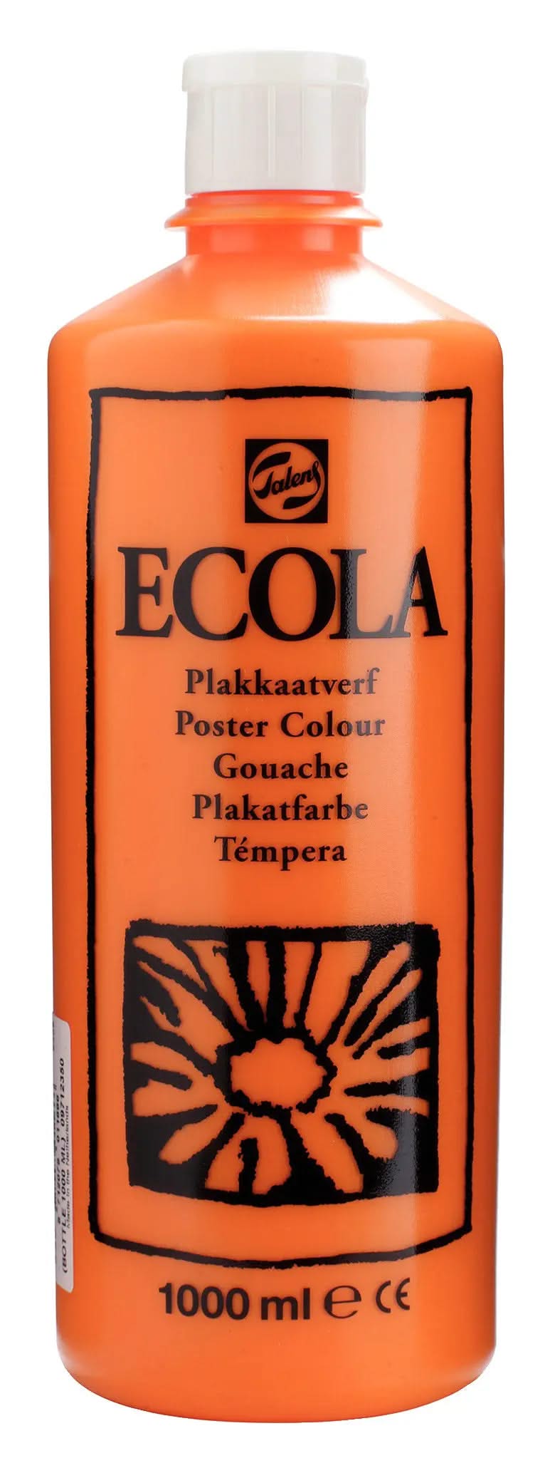 Ecola Plakatfarbe Flasche 1000 ml Orange 235 - Kidis Art