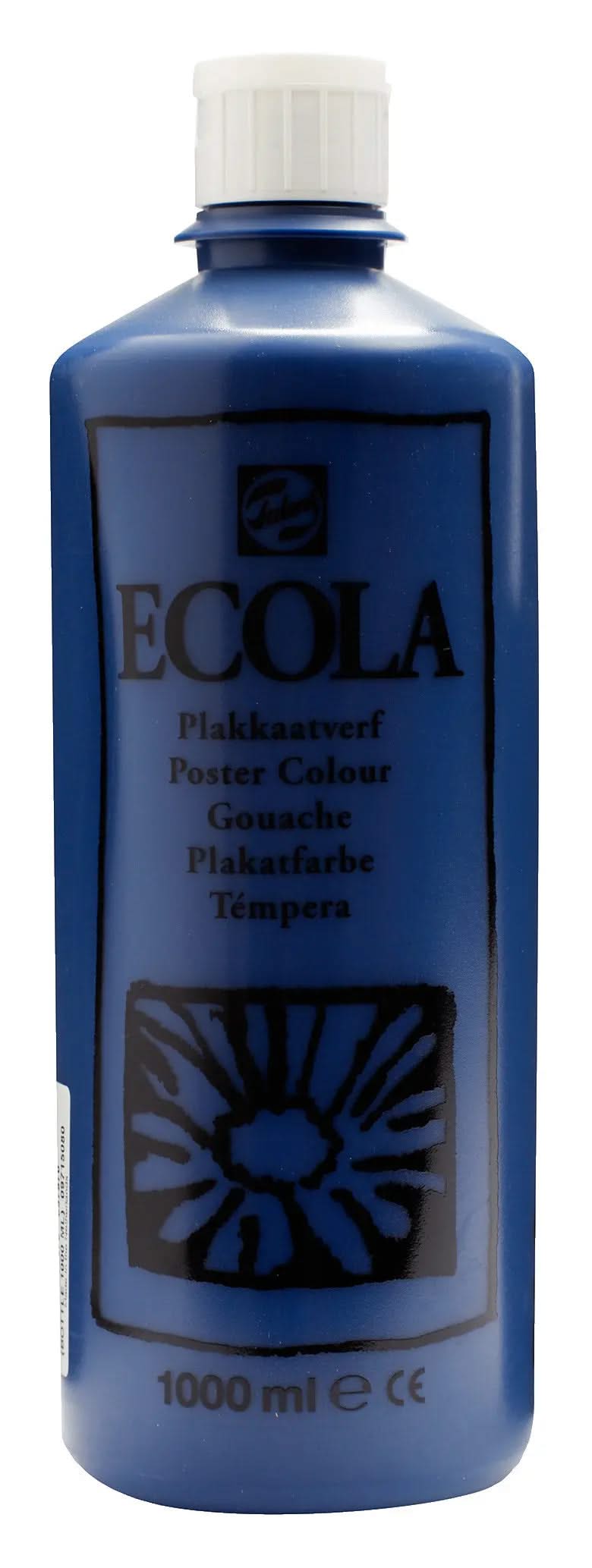 Ecola Plakatfarbe Flasche 1000 ml Preussischblau 508 - Kidis Art