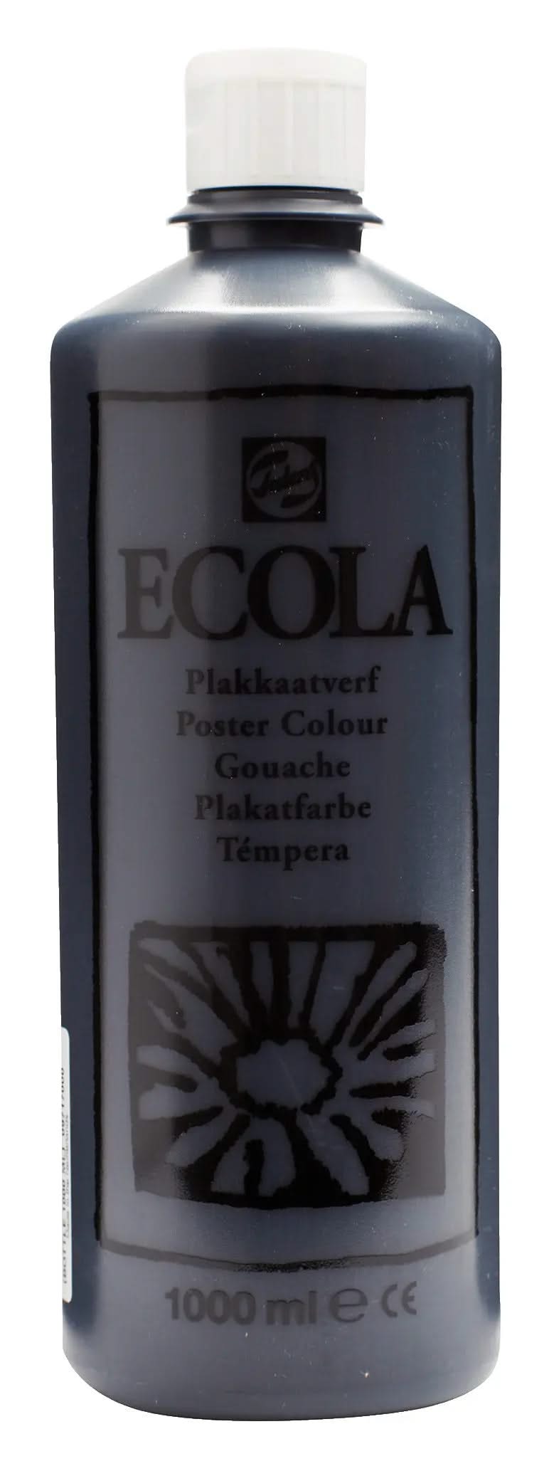 Ecola Plakatfarbe Flasche 1000 ml Schwarz 700 - Kidis Art