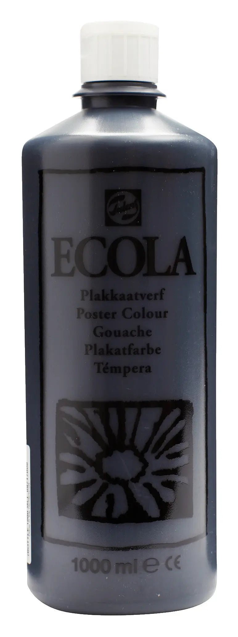 Ecola Plakatfarbe Flasche 1000 ml Schwarz 700