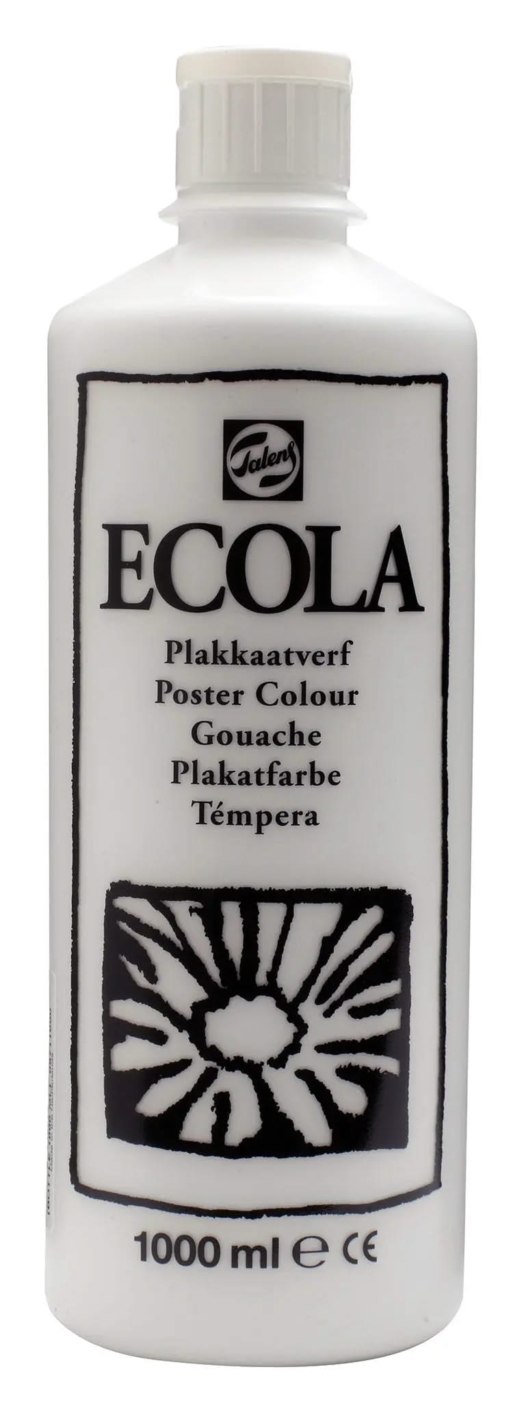 Ecola Plakatfarbe Flasche 1000 ml Weiß 100 - Kidis Art