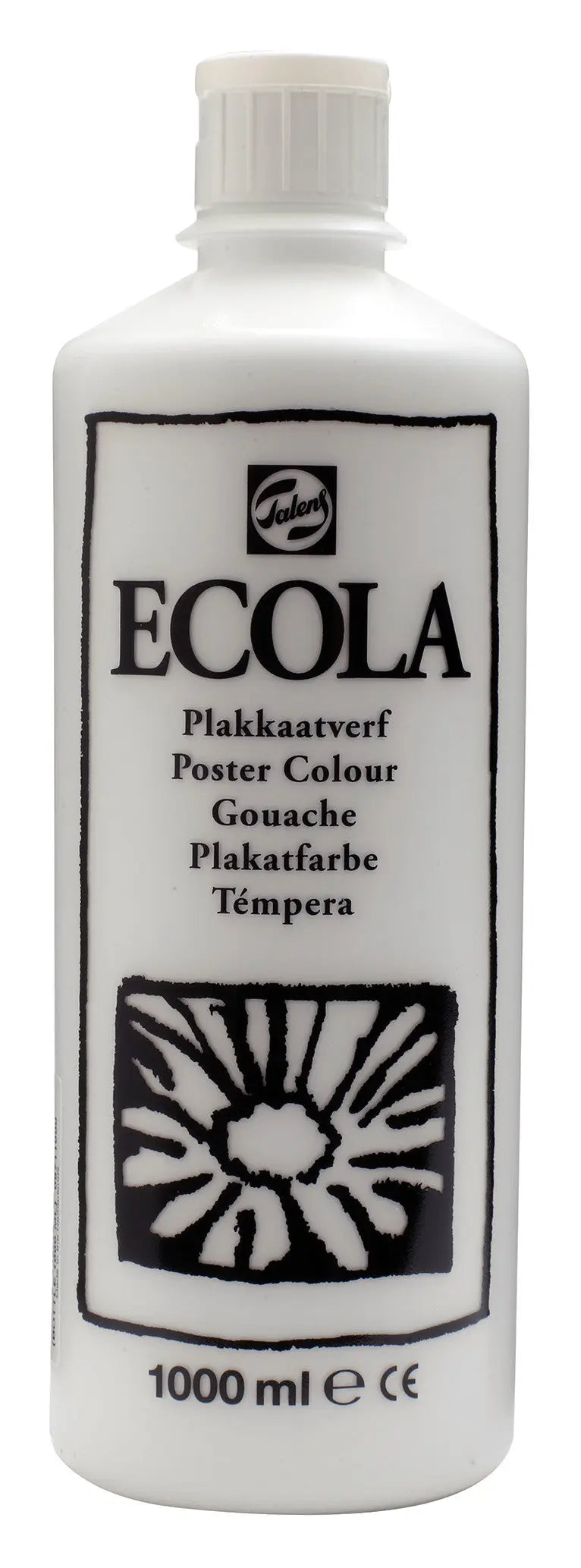 Ecola Plakatfarbe Flasche 1000 ml Weiß 100