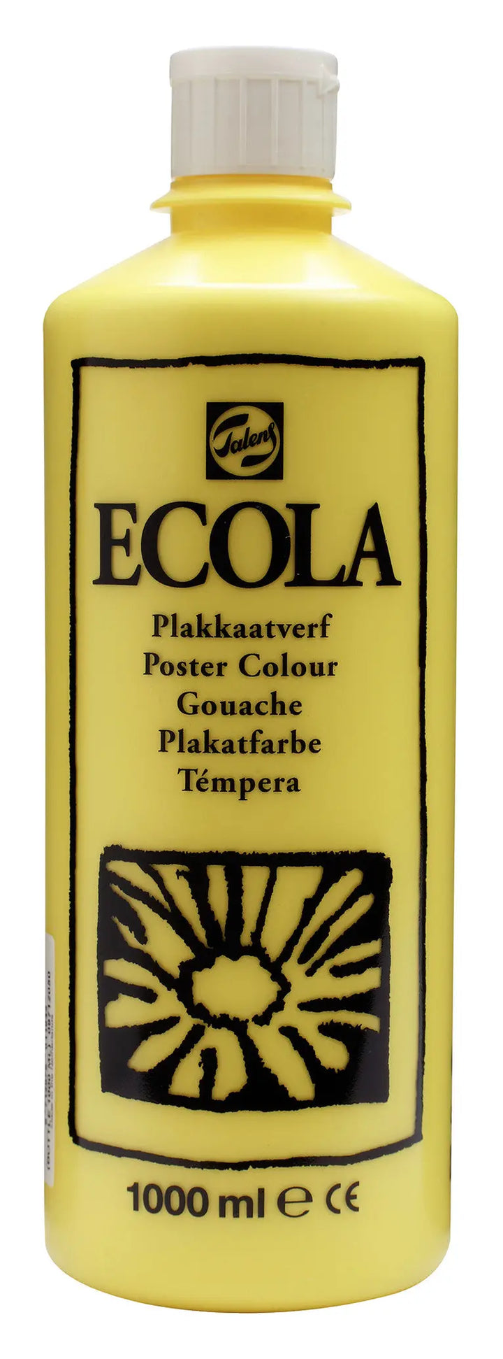 Ecola Plakatfarbe Flasche 1000 ml Zitronengelb (Primär) 205