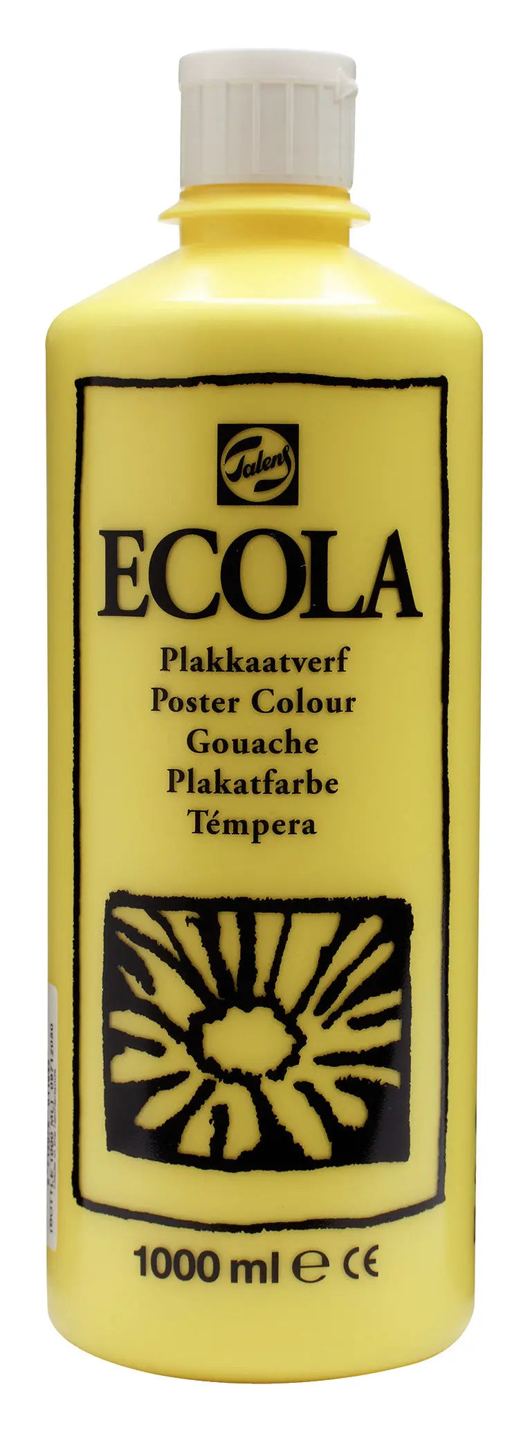 Ecola Plakatfarbe Flasche 1000 ml Zitronengelb (Primär) 205