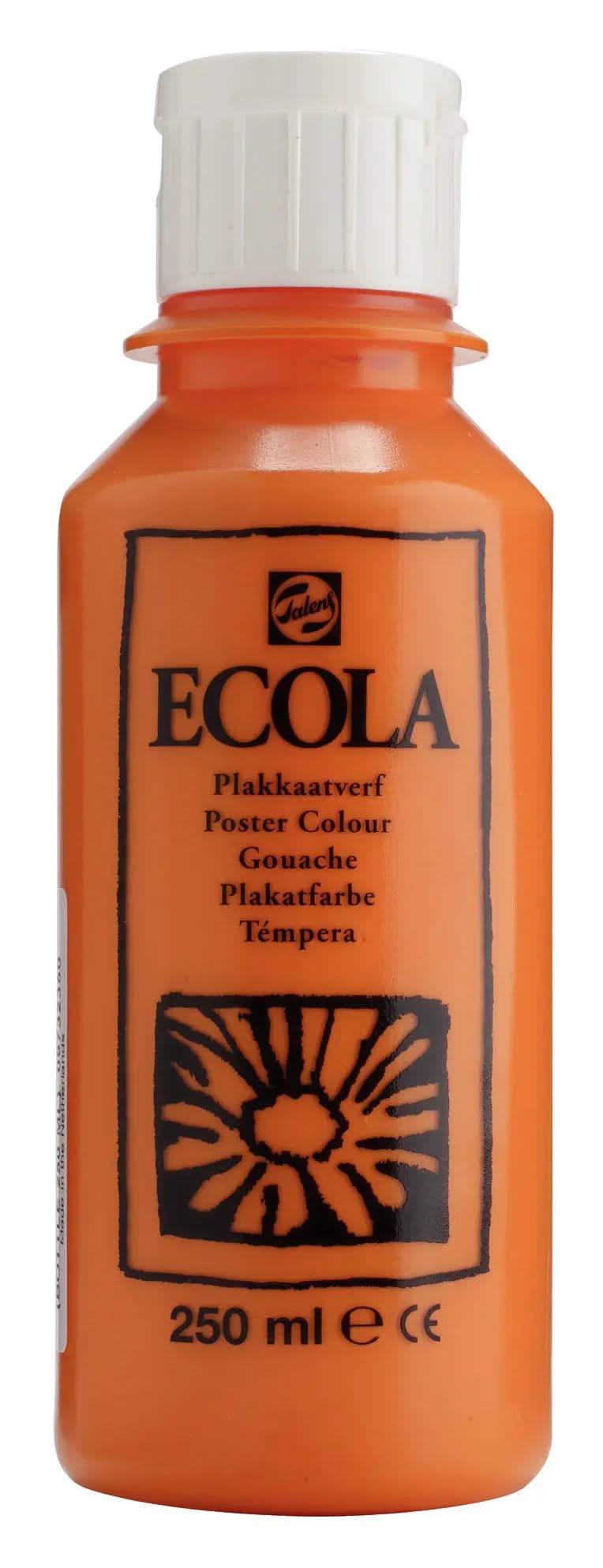 Ecola Plakatfarbe Flasche 250 ml Orange 235 - Kidis Art