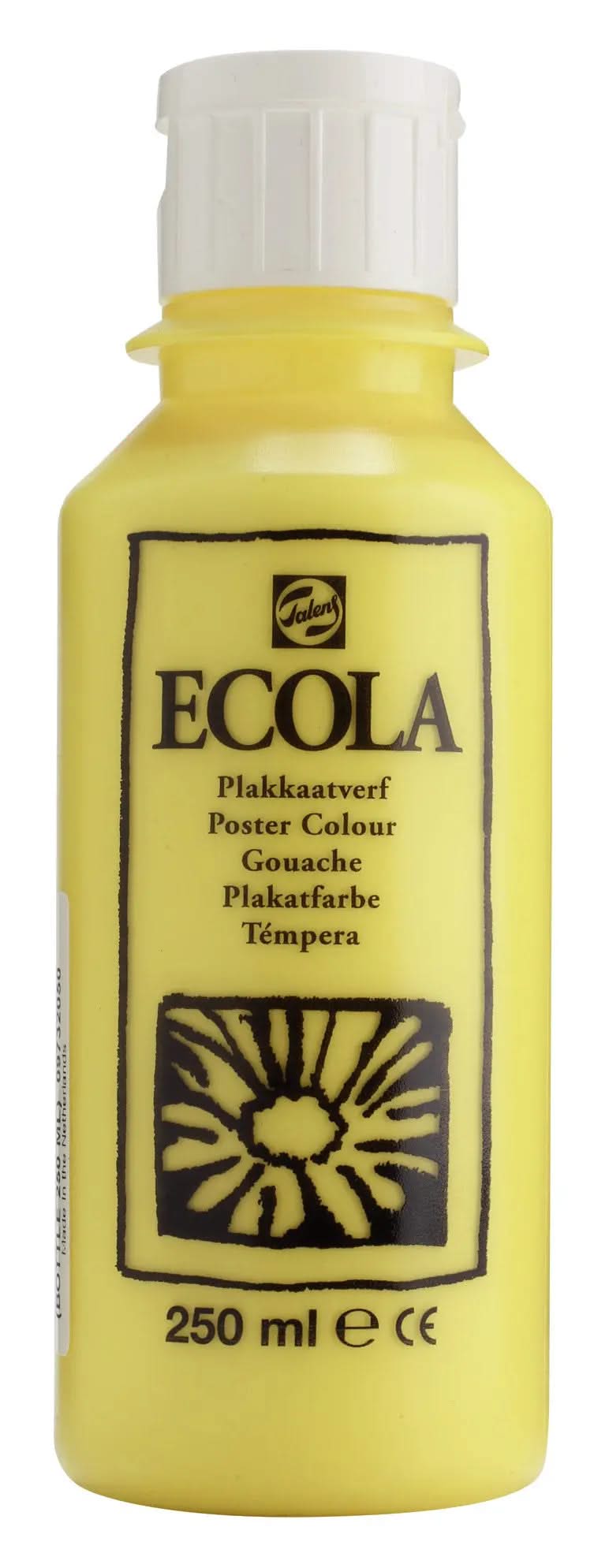 Ecola Plakatfarbe Flasche 250 ml Zitronengelb (Primär) 205 - Kidis Art