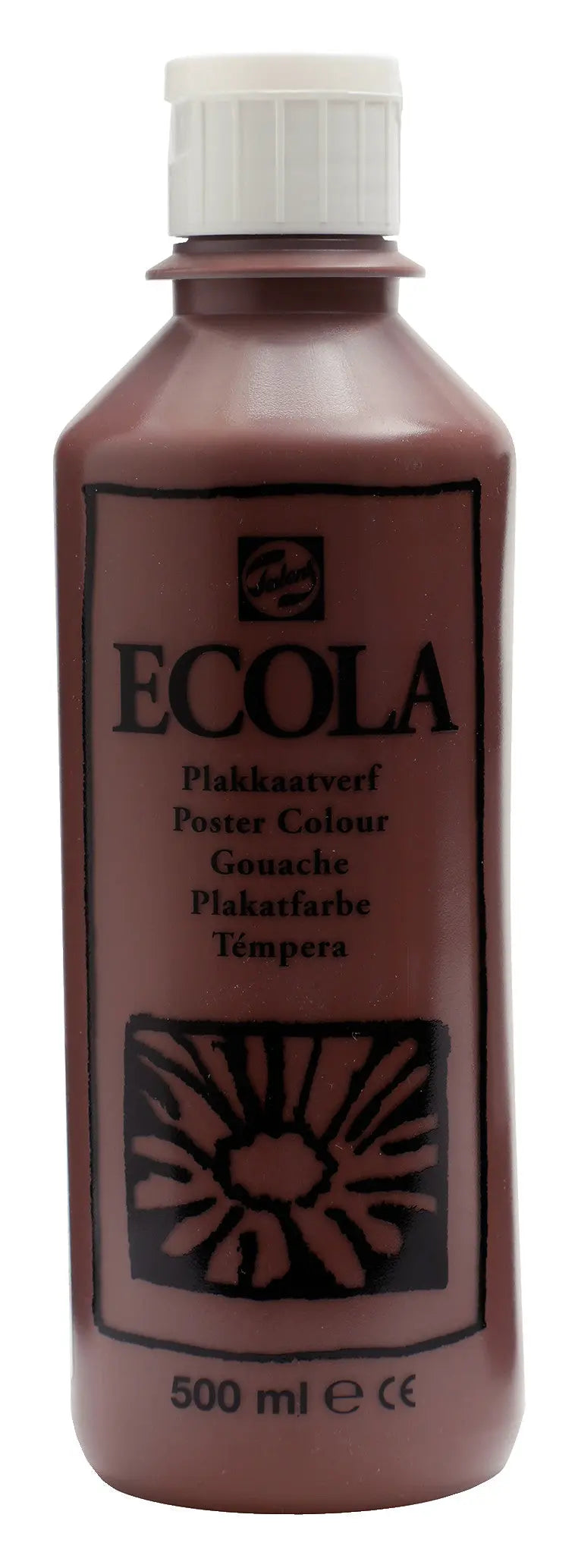Ecola Plakatfarbe Flasche 500 ml Braun 400