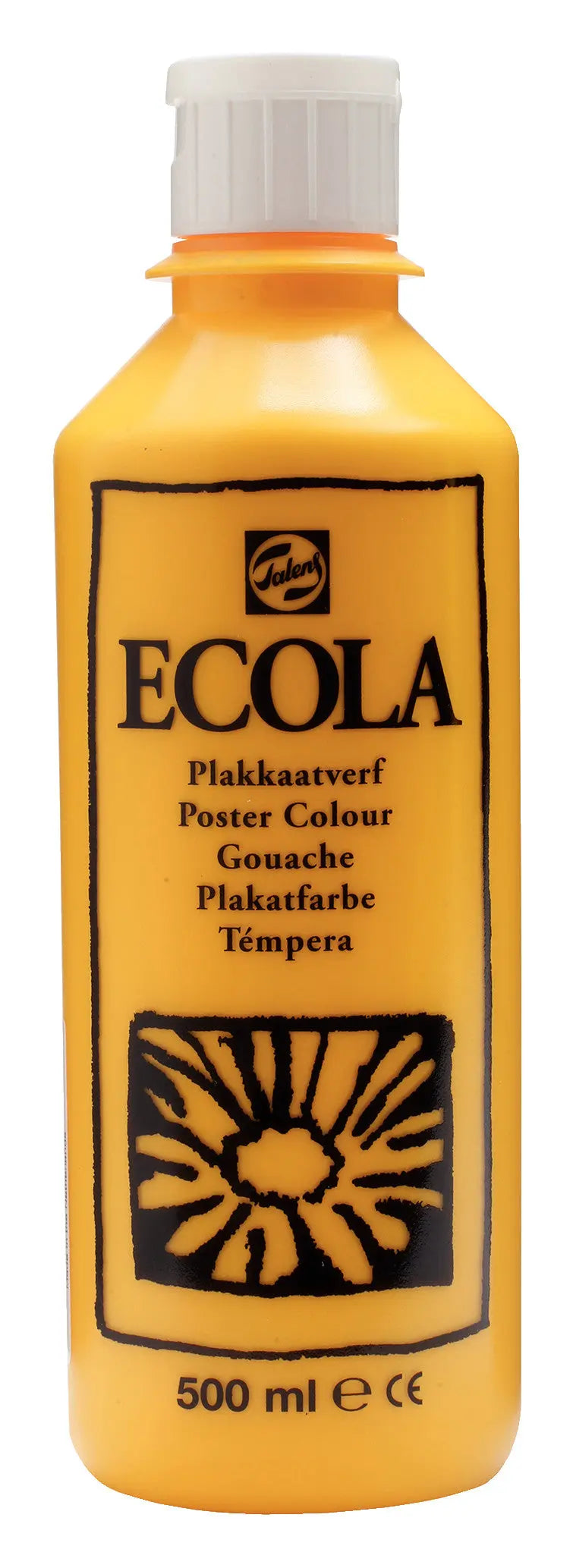 Ecola Plakatfarbe Flasche 500 ml Dunkelgelb 202