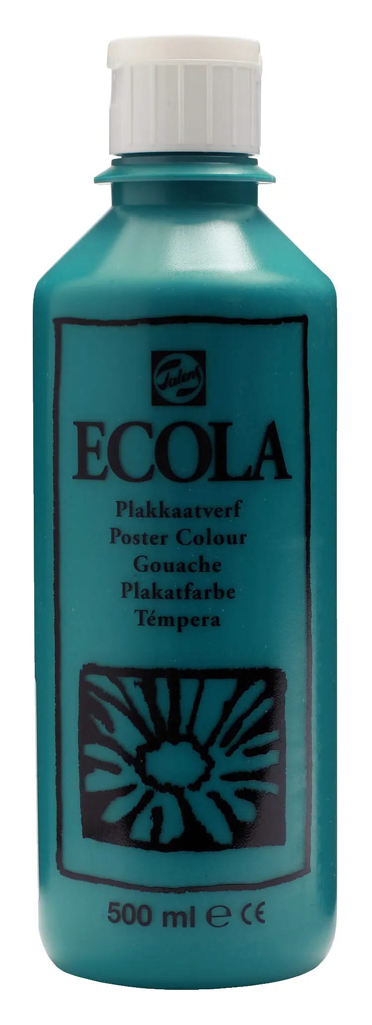 Ecola Plakatfarbe Flasche 500 ml Dunkelgrün 602 - Kidis Art