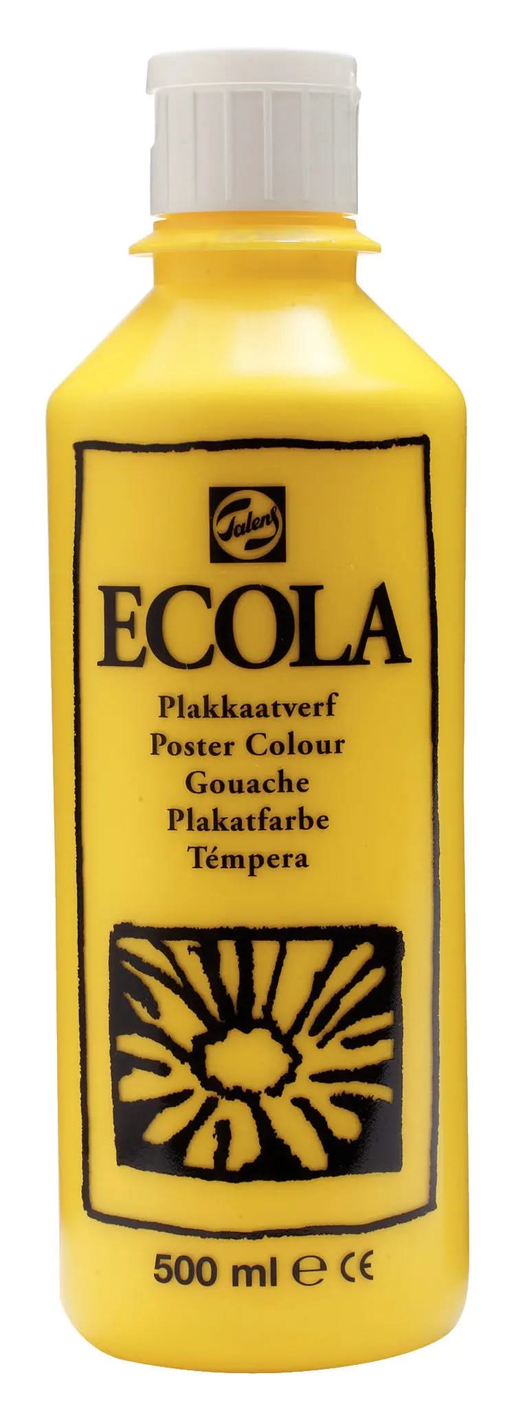 Ecola Plakatfarbe Flasche 500 ml Gelb 200 - Kidis Art