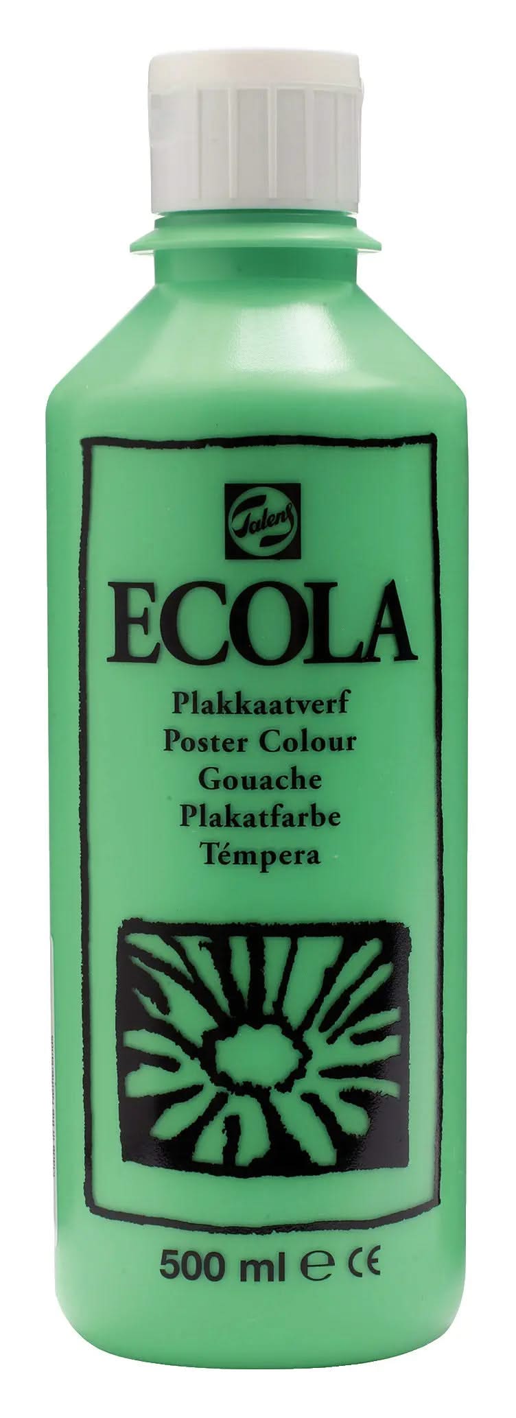 Ecola Plakatfarbe Flasche 500 ml Hellgrün 601 - Kidis Art