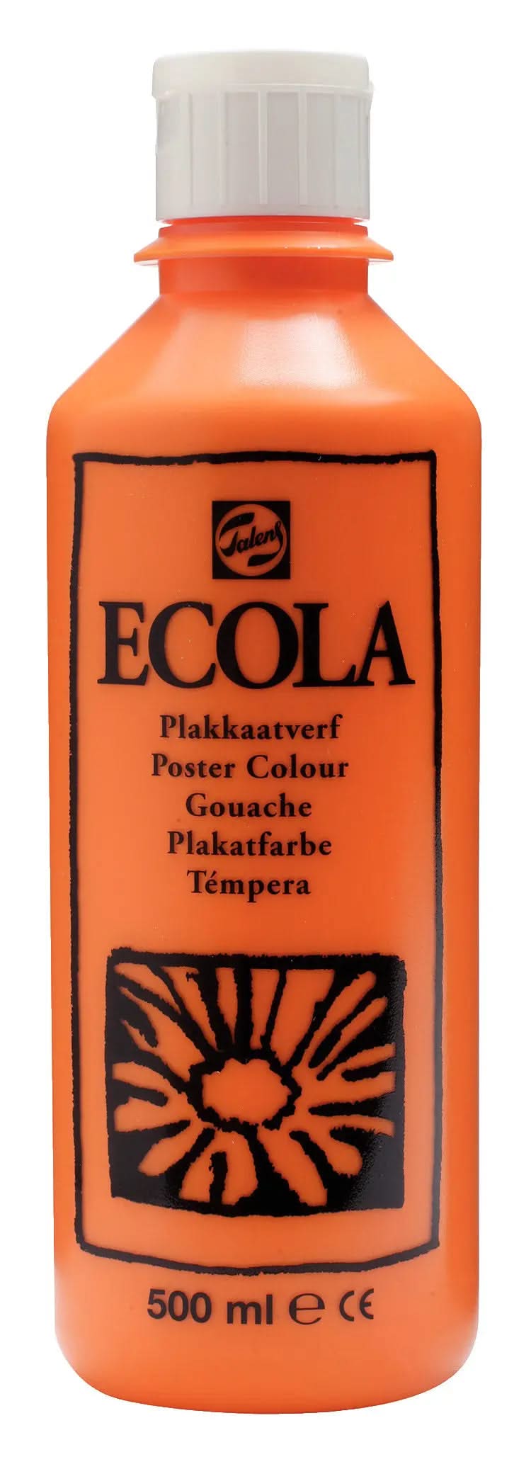 Ecola Plakatfarbe Flasche 500 ml Orange 235 - Kidis Art