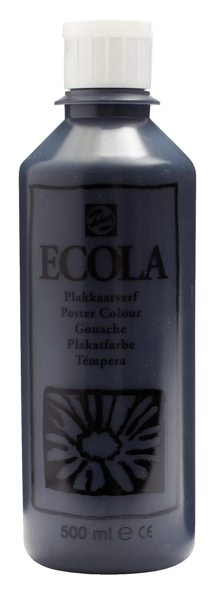 Ecola Plakatfarbe Flasche 500 ml Schwarz 700 - Kidis Art
