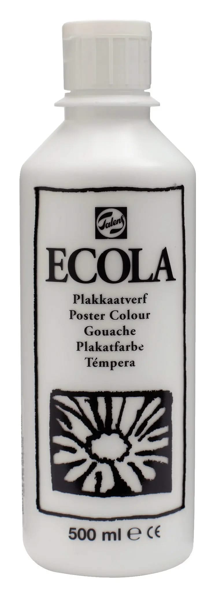 Ecola Plakatfarbe Flasche 500 ml Weiß 100 - Kidis Art