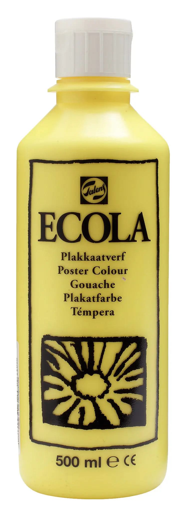 Ecola Plakatfarbe Flasche 500 ml Zitronengelb (Primär) 205 - Kidis Art