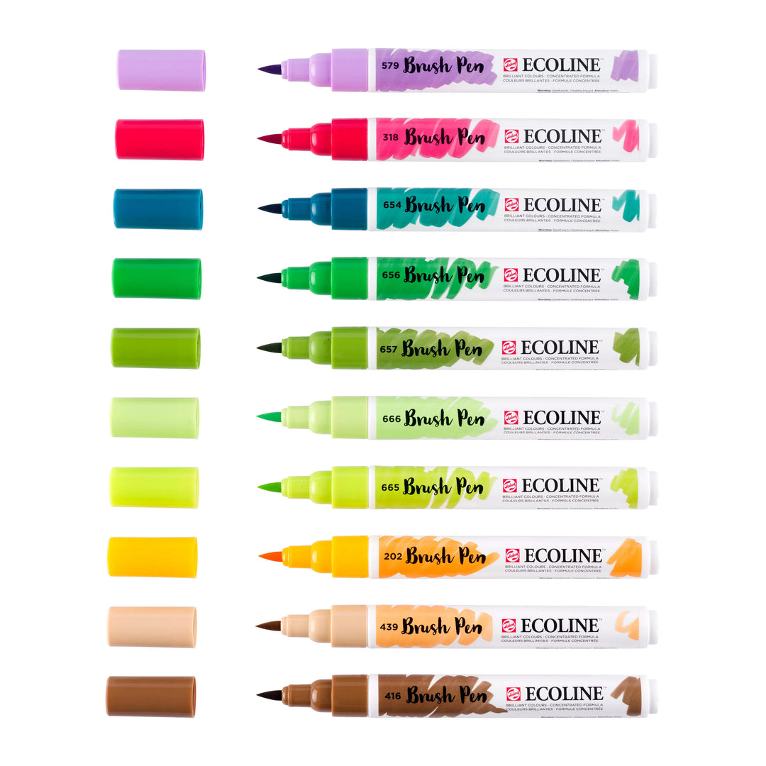 Ecoline Brush Pen Botanik-Set | 10 Farben Ecoline