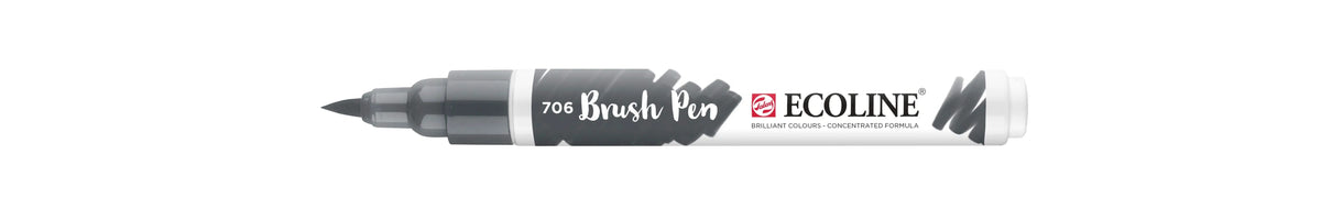 Ecoline Brush Pen Dunkelgrau 706 - Kidis Art
