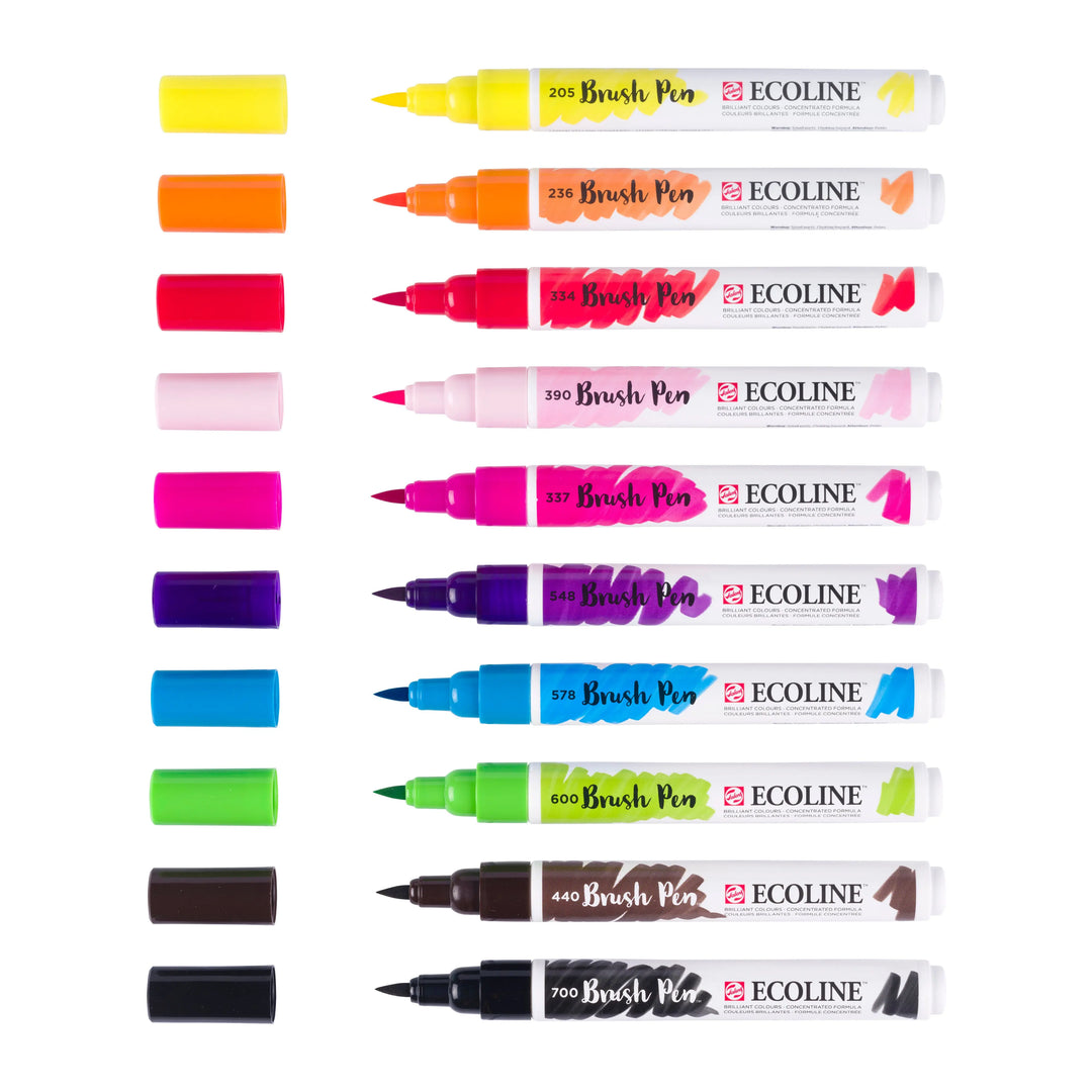 Ecoline Brush Pen Helltönen-Set | 10 Farben Ecoline