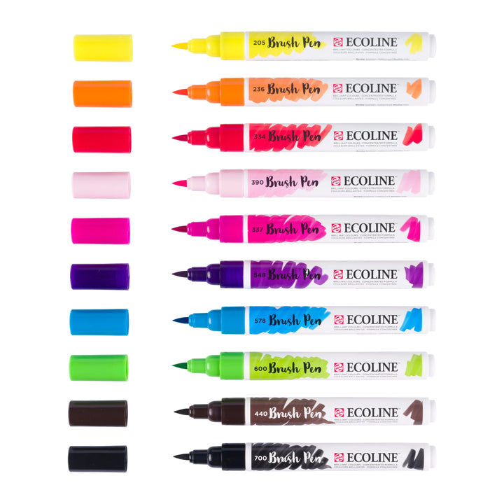 Ecoline Brush Pen Helltönen-Set | 10 Farben Ecoline