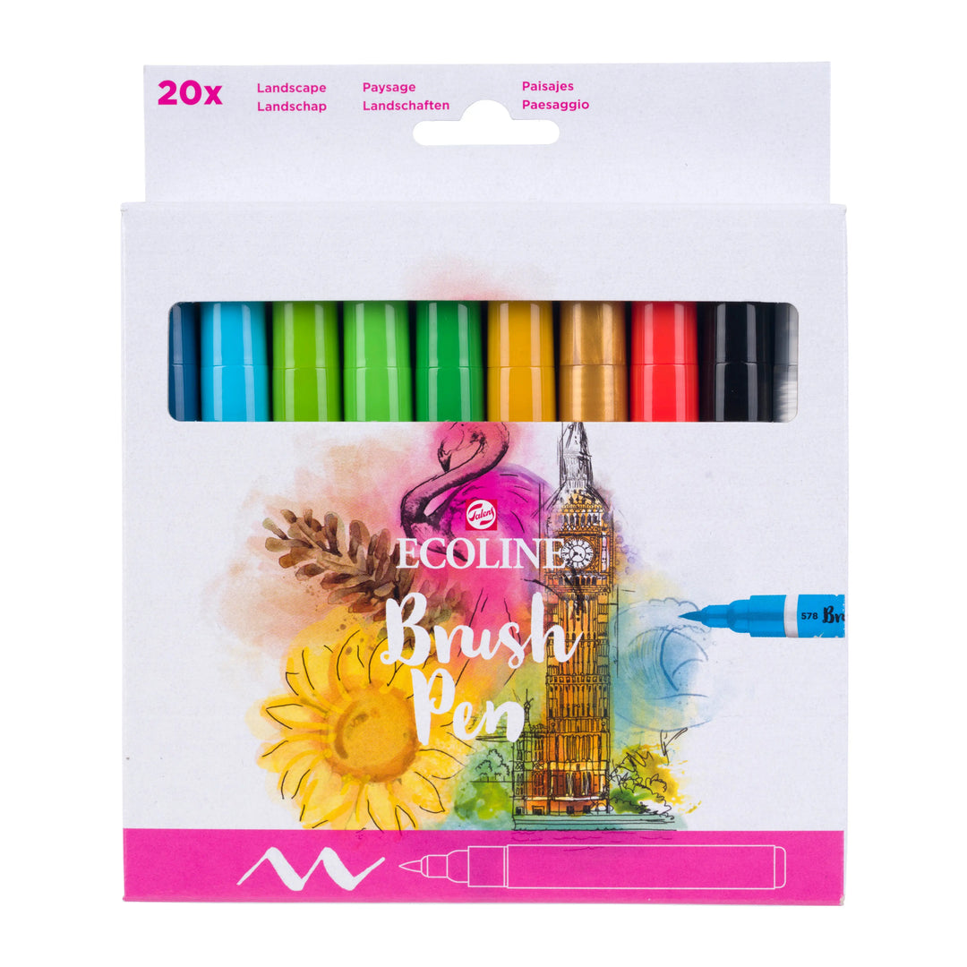 Ecoline Brush Pen Landschaften-Set | 20 Farben