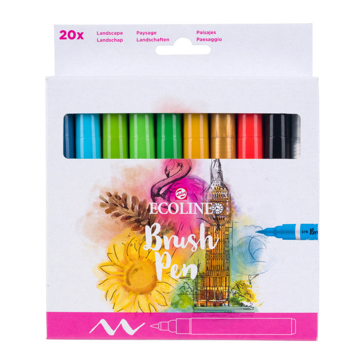 Ecoline Brush Pen Landschaften-Set | 20 Farben
