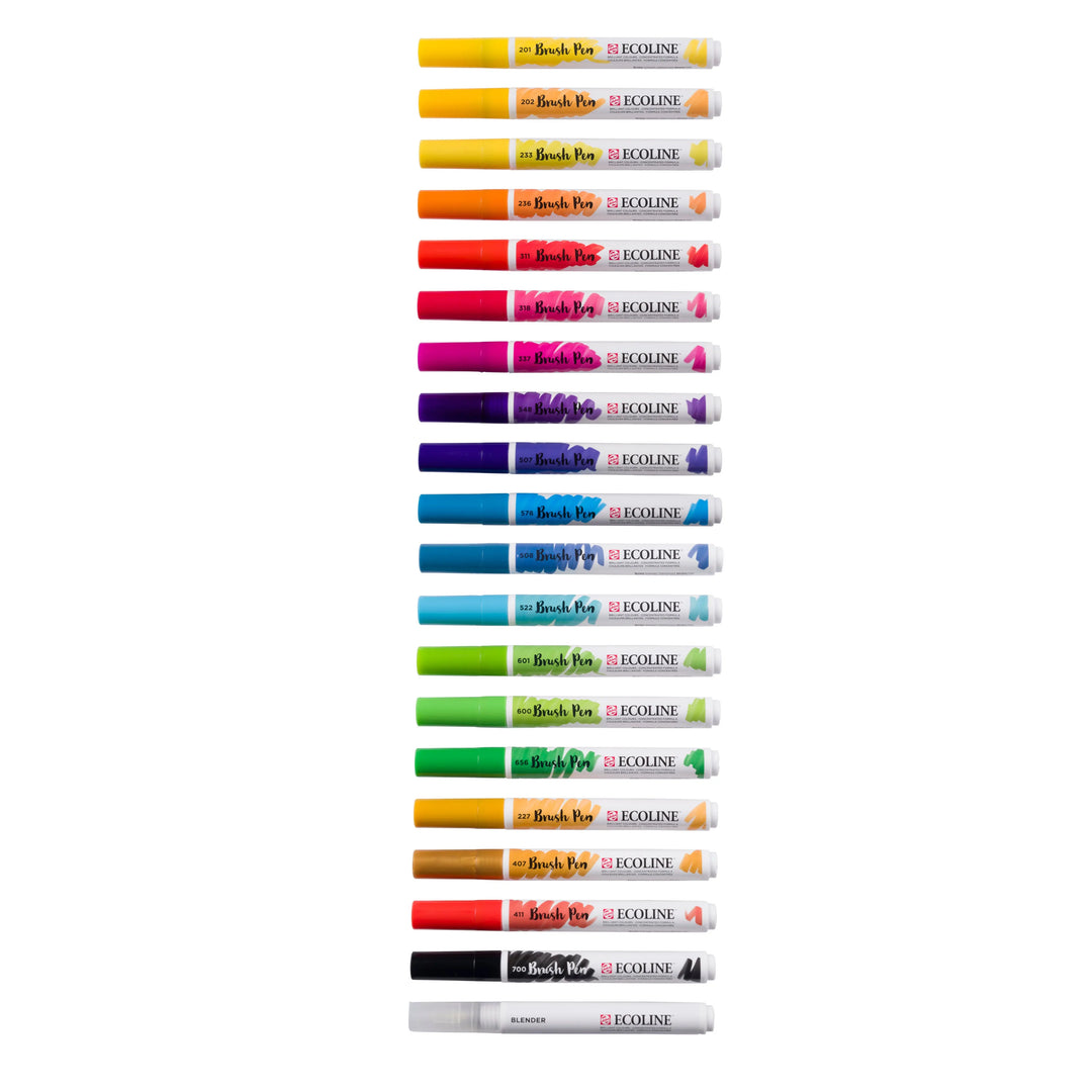 Ecoline Brush Pen Landschaften-Set | 20 Farben Ecoline