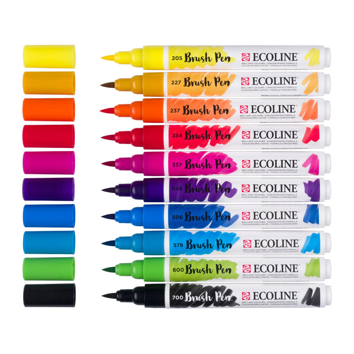 Ecoline Brush Pen Primärfarben-Set | 10 Farben Ecoline