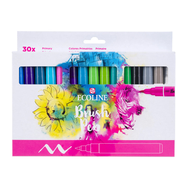 Ecoline Brush Pen Primärfarben-Set | 30 Farben