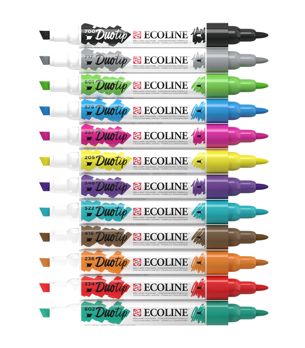 Ecoline Duotip Basis-Set | 12 Farben Ecoline