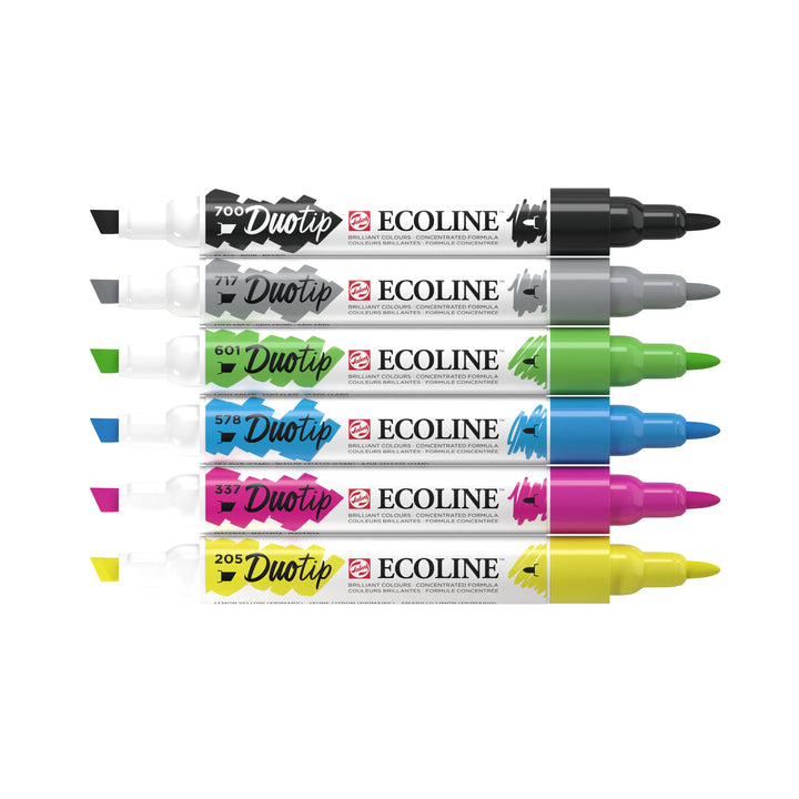 Ecoline Duotip Basis-Set | 6 Farben Ecoline
