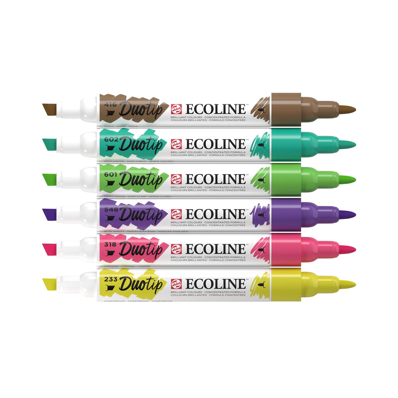 Ecoline Duotip Botanik-Set | 6 Farben - Kidis Art